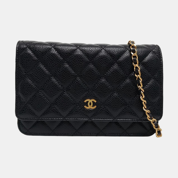WOC Quilted Grained Calfskin Black