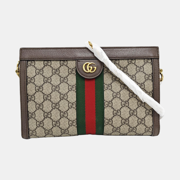 Ophidia Small Monogram Coated Canvas Beige