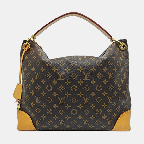 BERRI MM Monogram Coated Canvas Brown