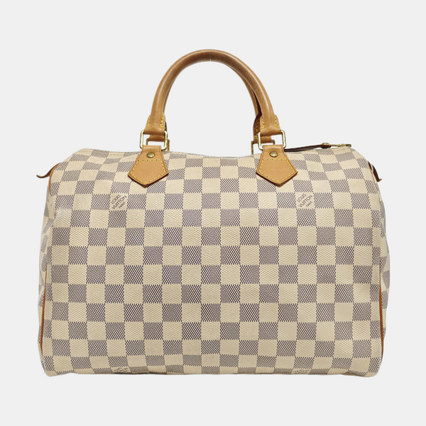 SPEEDY 30 Monogram Coated Canvas White