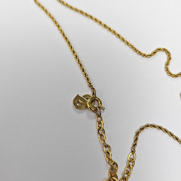 Twist Round Metal Gold Necklace