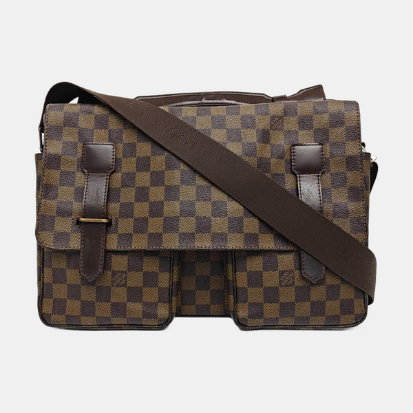 BROADWAY Damier Ebene Coated Canvas Brown