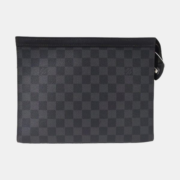 Pochette Voyag MM Damier Graphite Coated Canvas Gray
