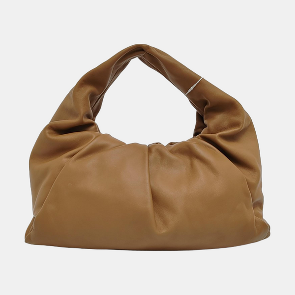 Authenticated pre-owned The Pouch Calfskin Brown - Top Handle Bag at Looply