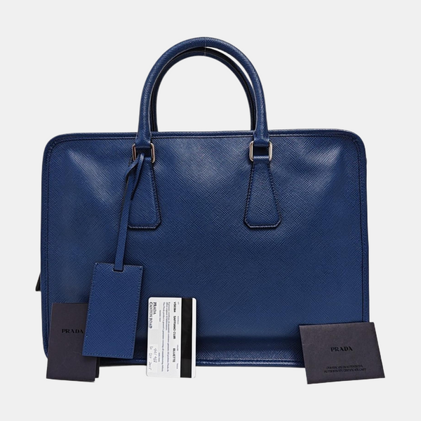 Suitcase Saffiano Calfskin Blue