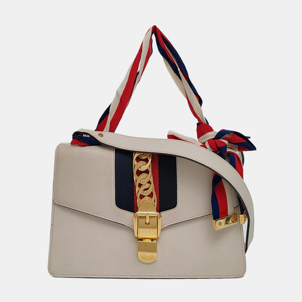 Sylvie Small Calfskin White