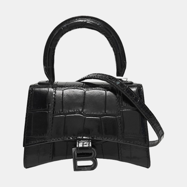 Hourglass Mini Calfskin Black