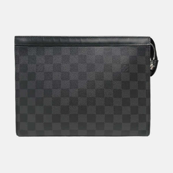 Pochette Voyag MM Damier Graphite Coated Canvas Gray