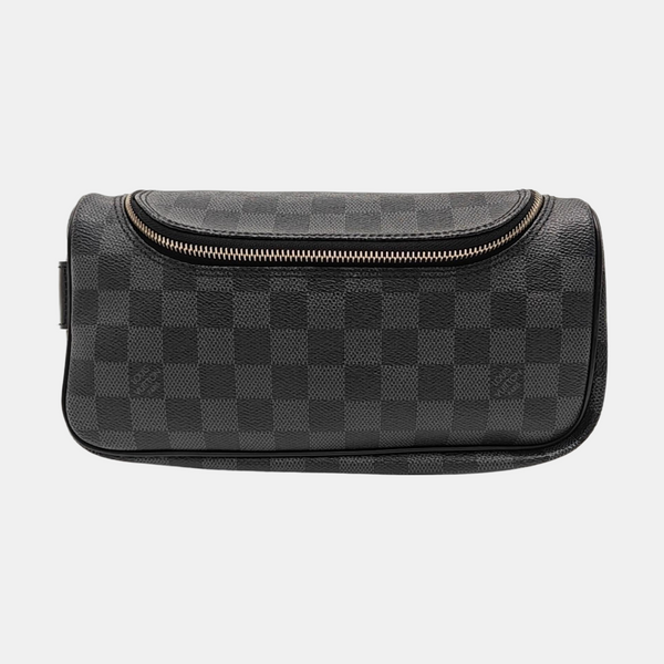 Damier Graphite Coated Canvas Clutch Gray