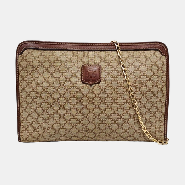 MACADAM CLUTCHES Coated Canvas Beige