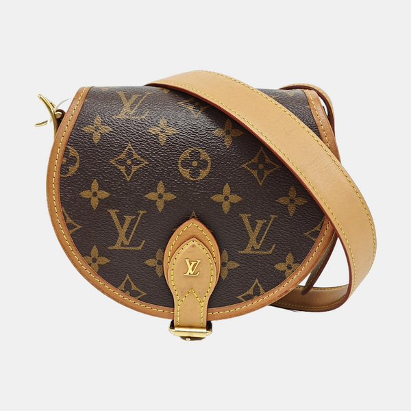 TAMBOURINE Monogram Coated Canvas Brown