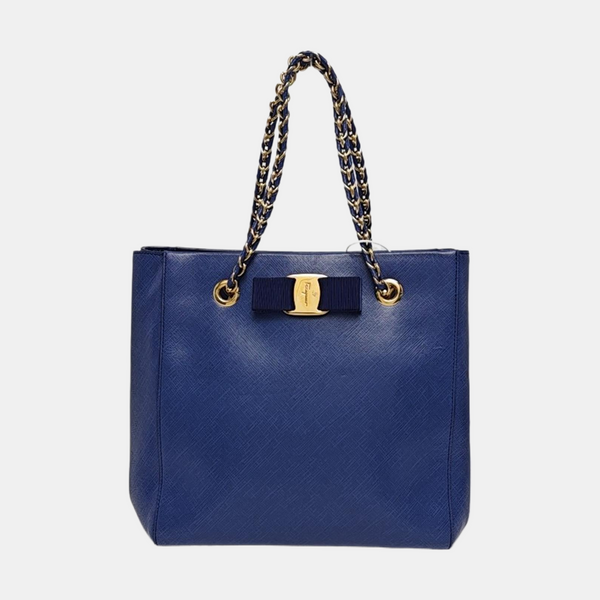Calfskin Tote Bag Blue