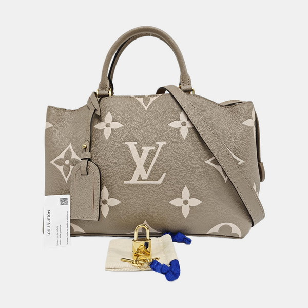 PALAIS PM Monogram Calfskin Gray