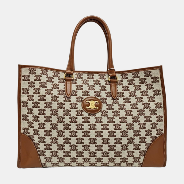 Fabric Tote Bag Brown