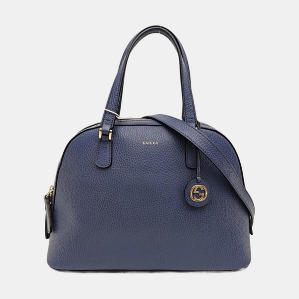 Calfskin Shoulder Bag Blue