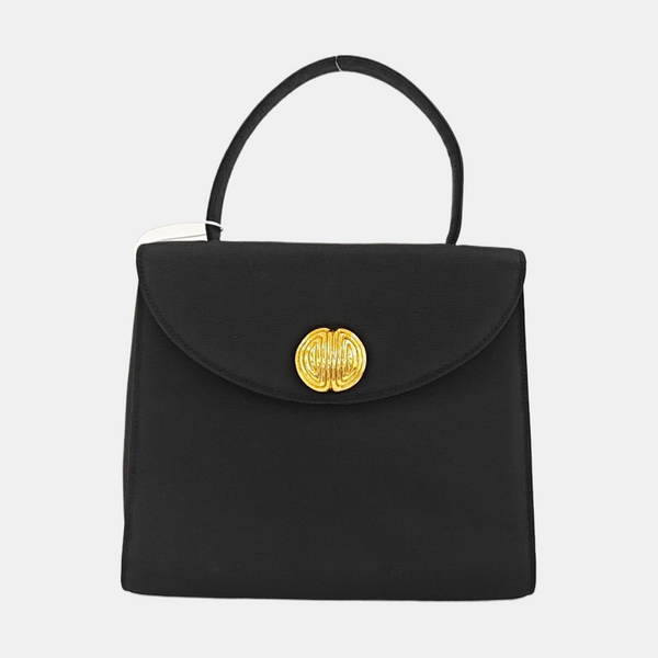 Fabric Top Handle Bag Black