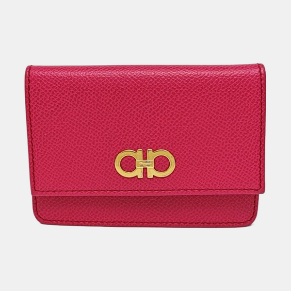 Calfskin Card Holder Red