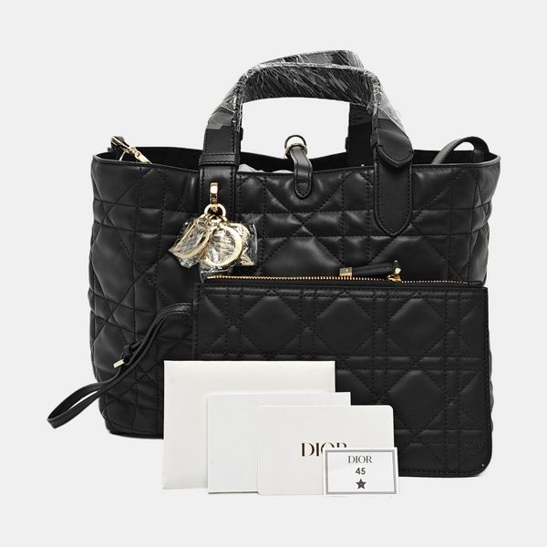 Toujours Medium Cannage Calfskin Black