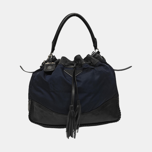 Nylon Shoulder Bag Blue