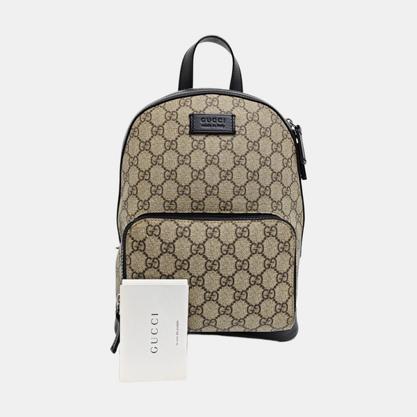 Monogram Coated Canvas Backpack Small Brown