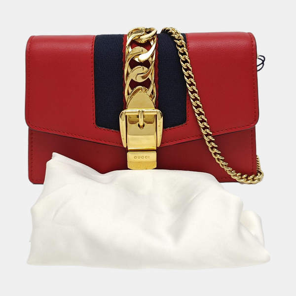 Sylvie Super Mini Calfskin Red