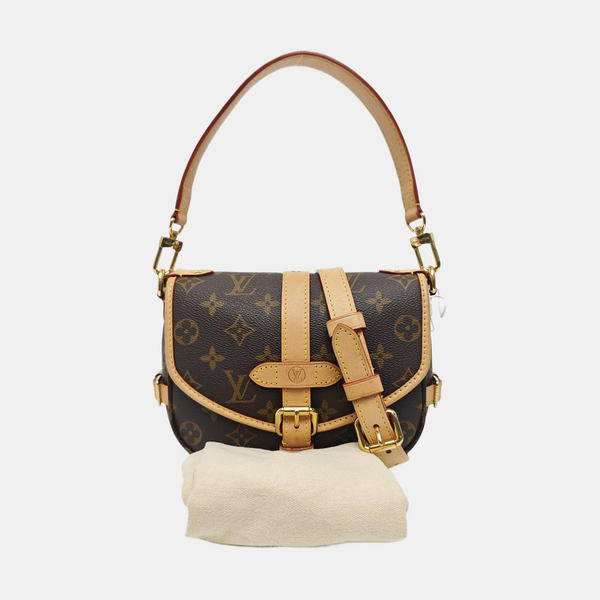 SAUMUR BB Monogram Coated Canvas Brown