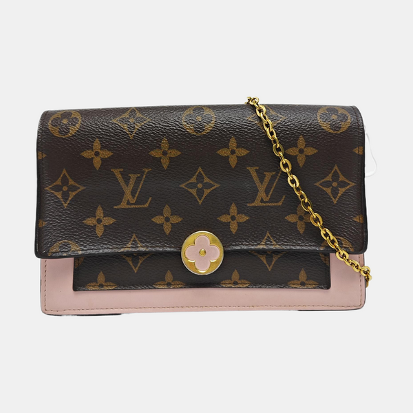 FLORE Monogram Coated Canvas Brown