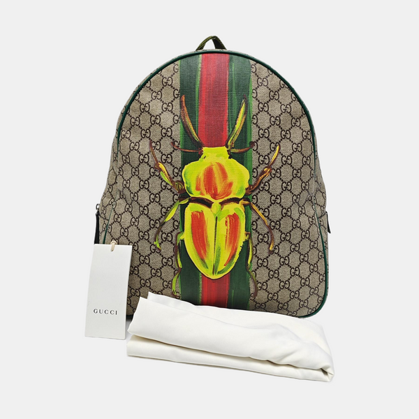 Monogram Coated Canvas Backpack Beige
