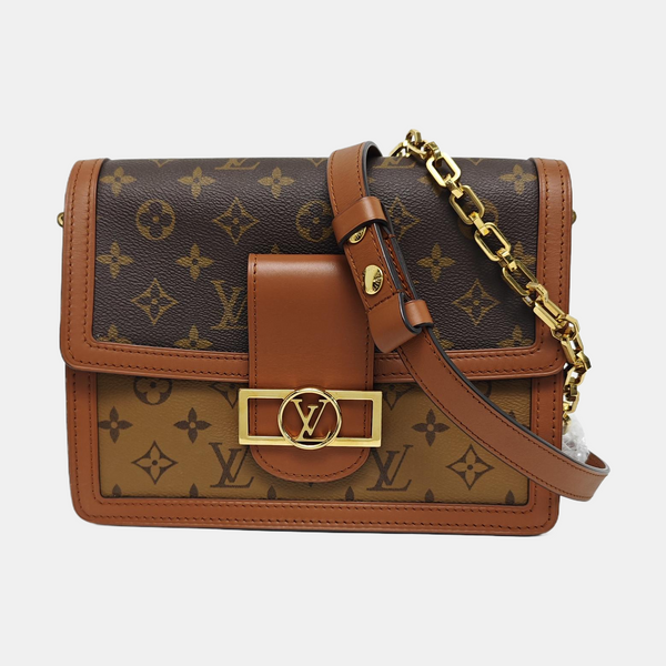 DAUPHINE MM Monogram Coated Canvas Brown