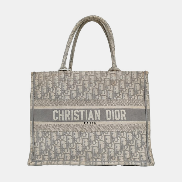 Book Tote Medium Oblique Canvas Gray