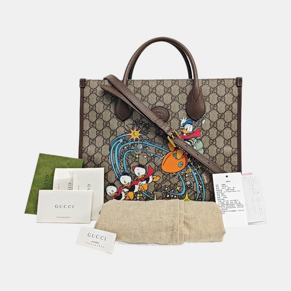 Disney X Gucci Monogram Coated Canvas Beige