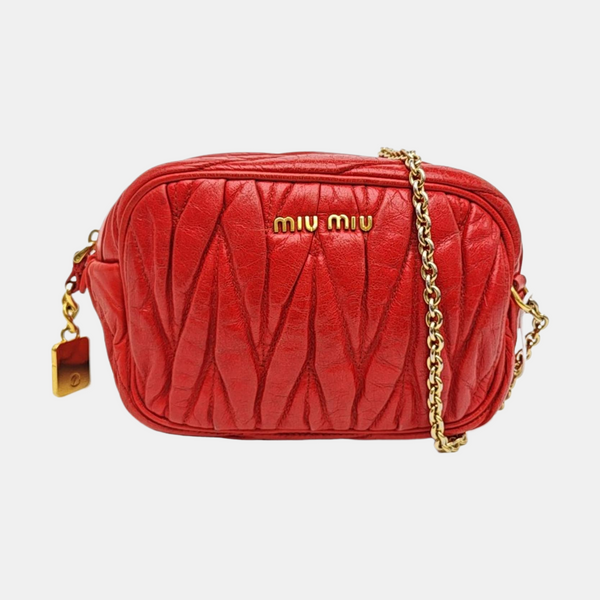 Matelassé Quilted Lambskin Red
