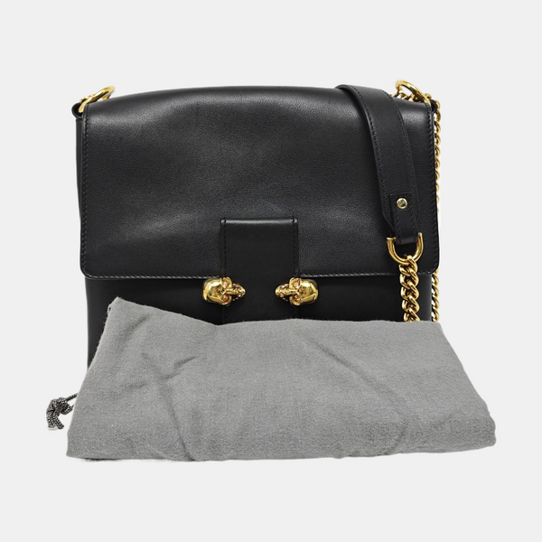 Calfskin Shoulder Bag Black