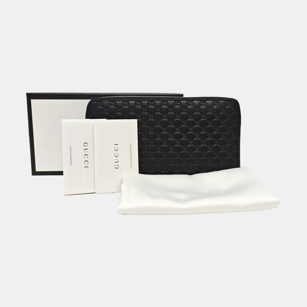 Signature Monogram Calfskin Black Wallet
