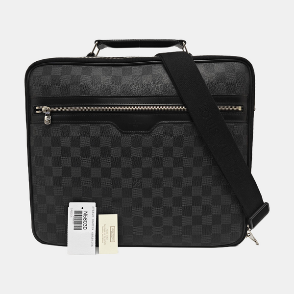 STEEVE Damier Graphite Coated Canvas Gray