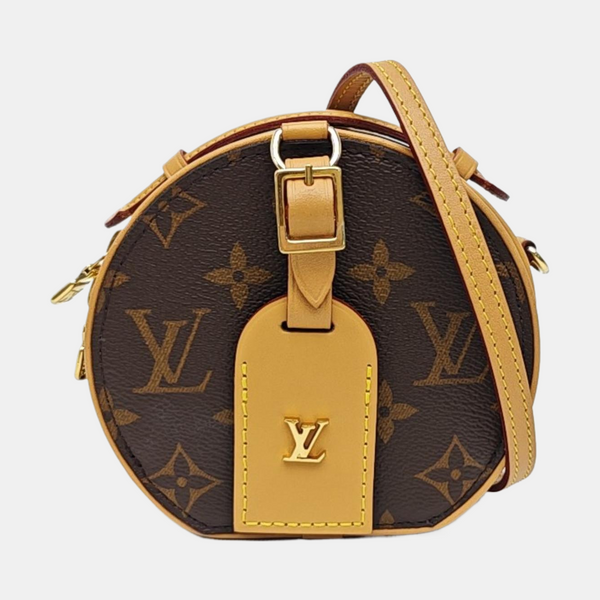 BOITE CHAPEAU Mini Monogram Coated Canvas Brown