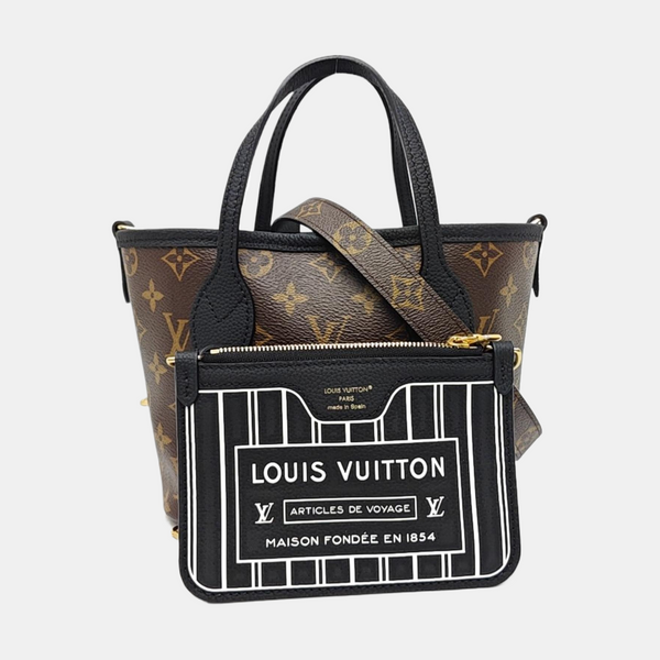 NEVERFULL INSIDE OUT BB Monogram Coated Canvas Black