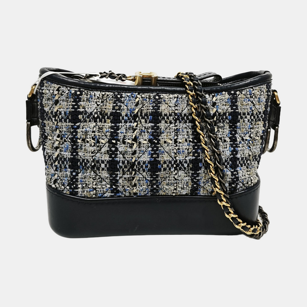 Authenticated pre-owned GABRIELLE Small Quilted Wool Blue - Crossbody Bag at Looply