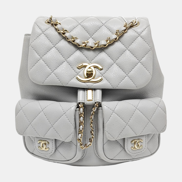 DUMA Quilted Grained Calfskin Gray