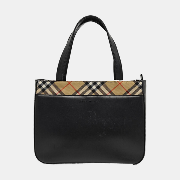 Calfskin Top Handle Bag Black