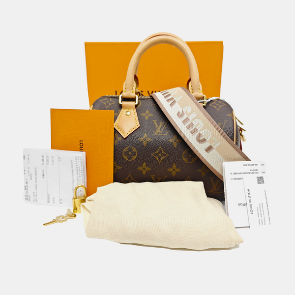 SPEEDY 20 Monogram Coated Canvas Brown