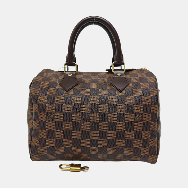 SPEEDY 25 Damier Ebene Coated Canvas Brown