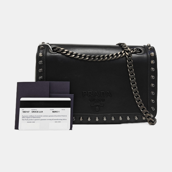Calfskin Crossbody Bag Black