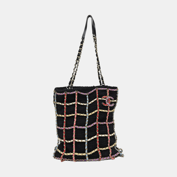 Fabric Top Handle Bag Black