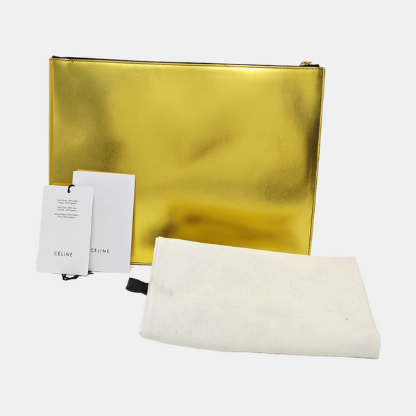 Calfskin Clutch Gold