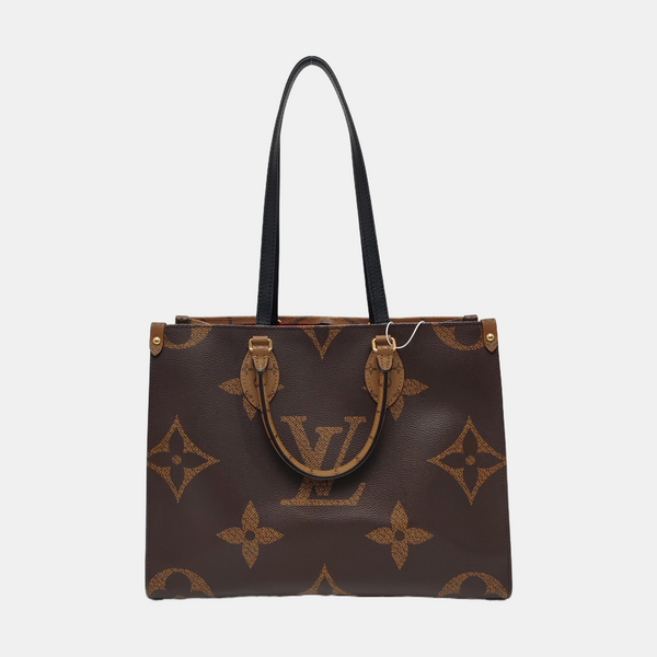 Authenticated pre-owned ONTHEGO MM Monogram Coated Canvas Brown - Tote Bag at Looply