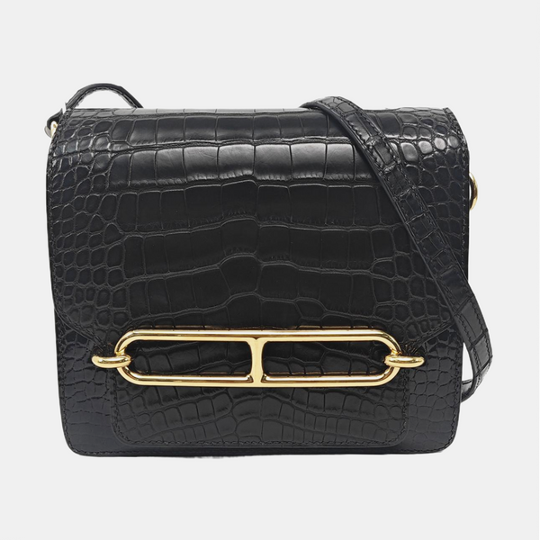 Roulis Mini Shiny Porosus Crocodile Black