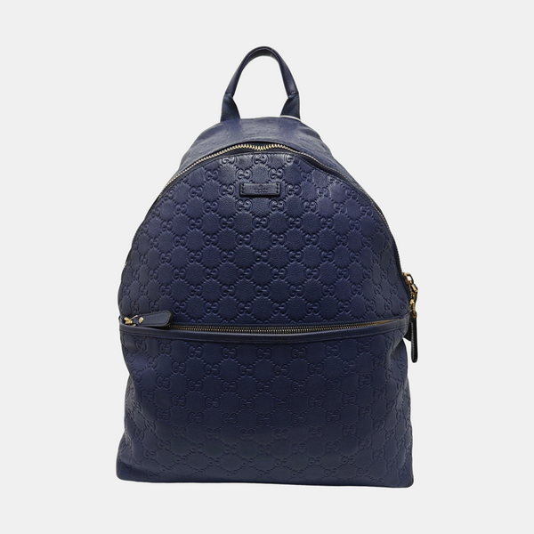 Signature Monogram Calfskin Blue