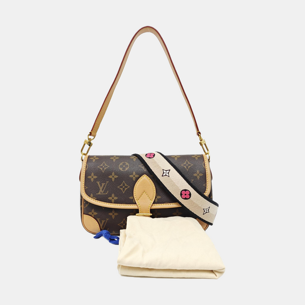 DIANE Monogram Coated Canvas Brown