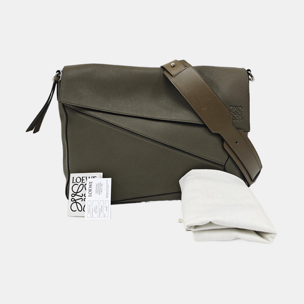 Puzzle Large Calfskin Green